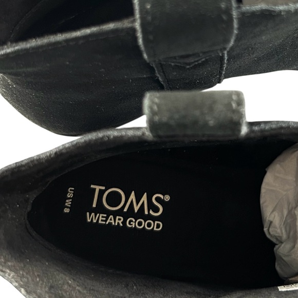 TOMS Constance Black Suede Pull On Style Ankle Boots NEW 8 - Picture 11 of 12